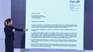 Sheinbaum a Google- Cambien 'Golfo de América' o enfrenten acciones legales