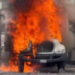 Normalistas atacan Campo Militar 1-A en protesta por Ayotzinapa