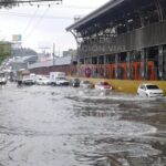 Circuito Interior colapsó por encharcamientos tras lluvias intensas en CDMX