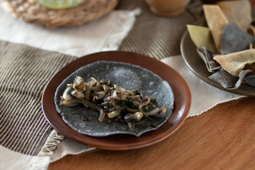 taco huitlacoche hongos