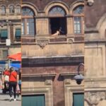 Video muestra a mujer asoleándose en balcón de Palacio Nacional
